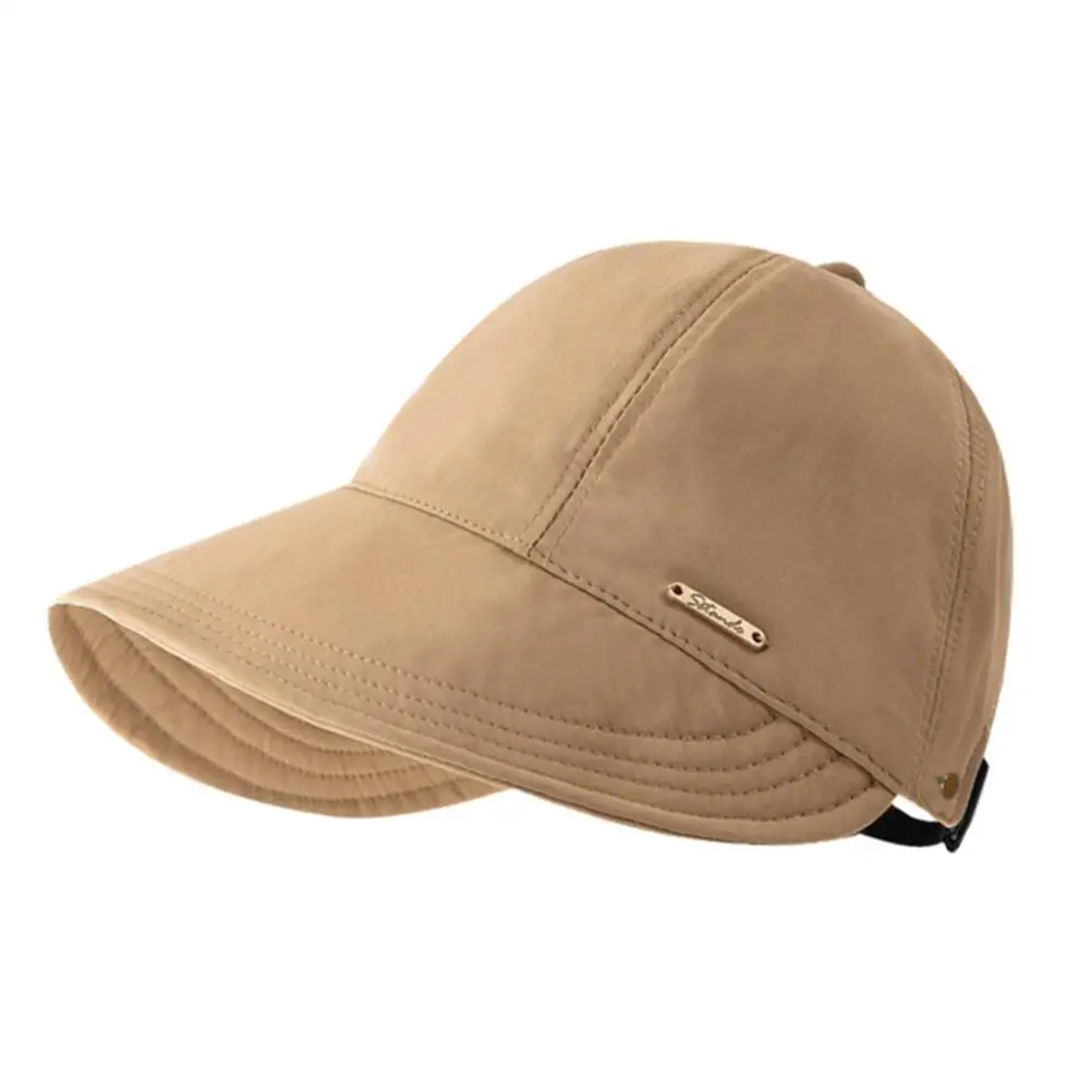 Frauen Sommer Sonnenhut Im Freien Reise Strand UV Schutz Baseball Hüte Trend Weibliche Große Krempe Visier Kappen Einstellbar – Detail 2