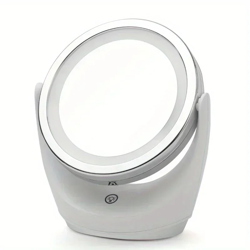 LED Makeup Mirror Intelligent Makeup Mirror Desktop Mirror with Light Student Makeup Princess Mirror Portable Small Mirror 5
