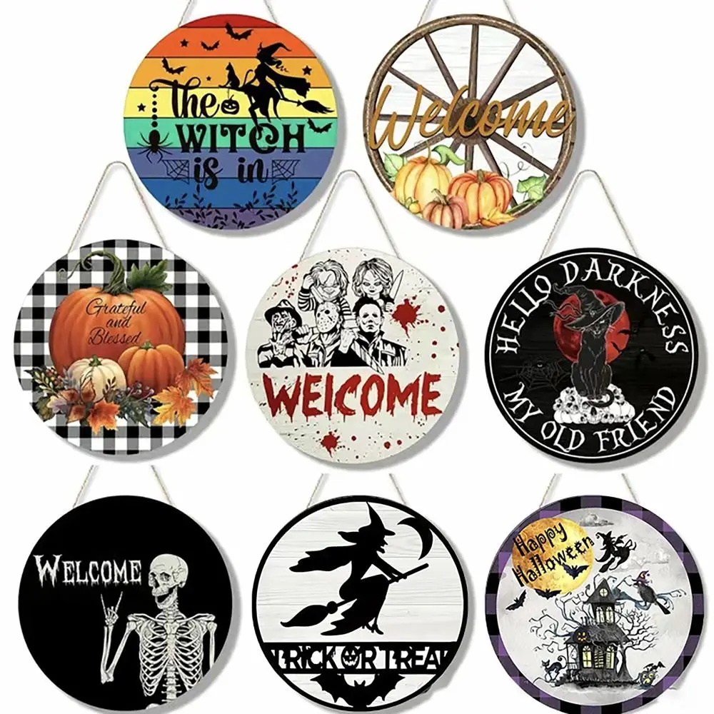 

Деревянный дверной знак с черепом, 11,2 дюйма