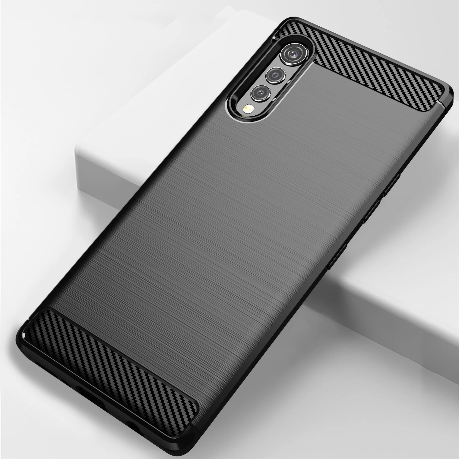 Чехол из углеродного волокна для LG k92 K22 Plus k62 k52 K51 K41S K40S K71 K61 K50 V60 V50 V40 ThinQ, задняя крышка для LG Q51 Q61 Q70 Q92 чехол (art.: 3920c300ef215) - 3920c300ef215