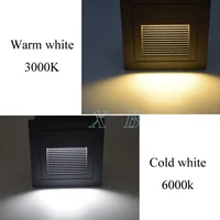 58MM/86MM LED Wall Lamp 3W 5W Aluminum Stair light Recessed LED Step Lamp Pathway Wall Corner Lamps AC110V 220V Wall Light DC12 2