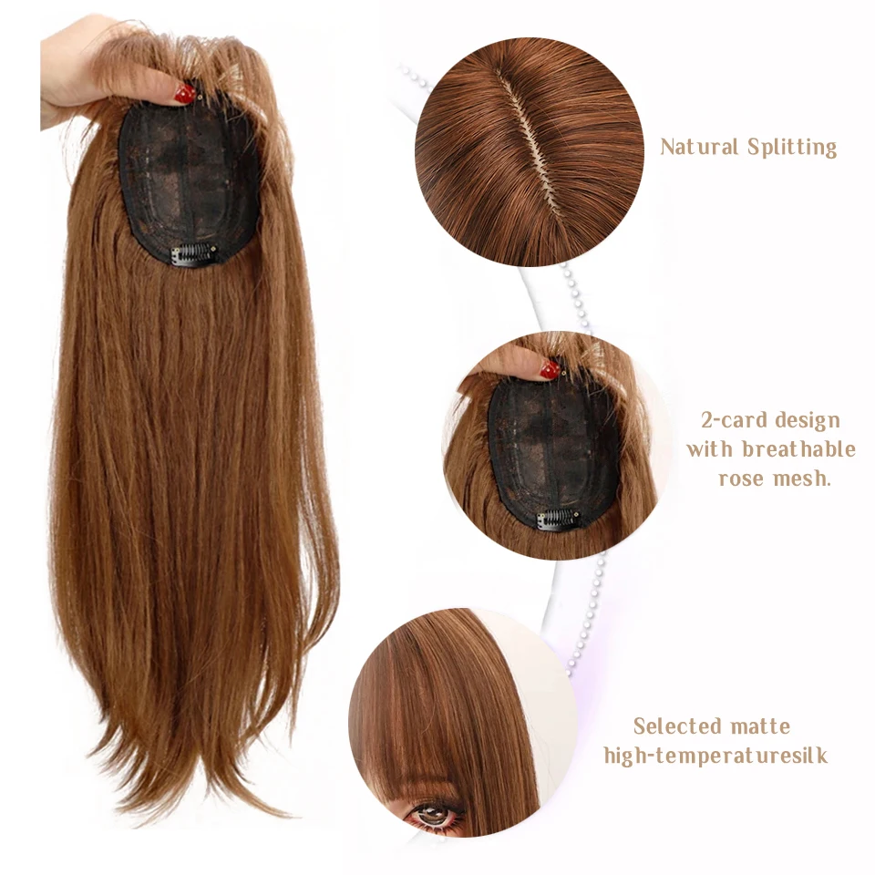 Synthetic Hair Clip In Piece For Women With Bangs