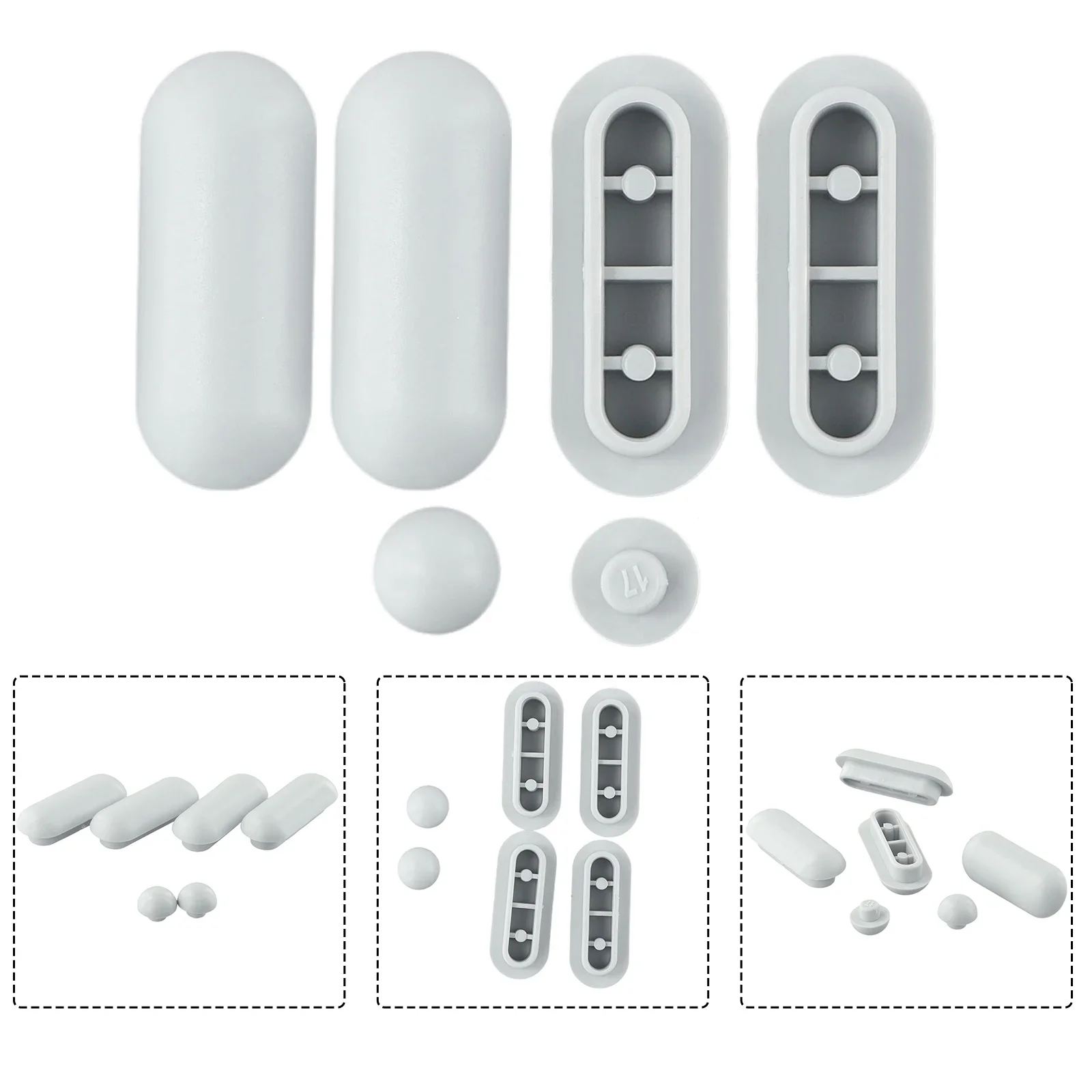 6pcs Antislip Gasket Toilet Seat Bumper Shock Absorber Toilet Seat Cushion Pad ers Bathroom Lifter Kits