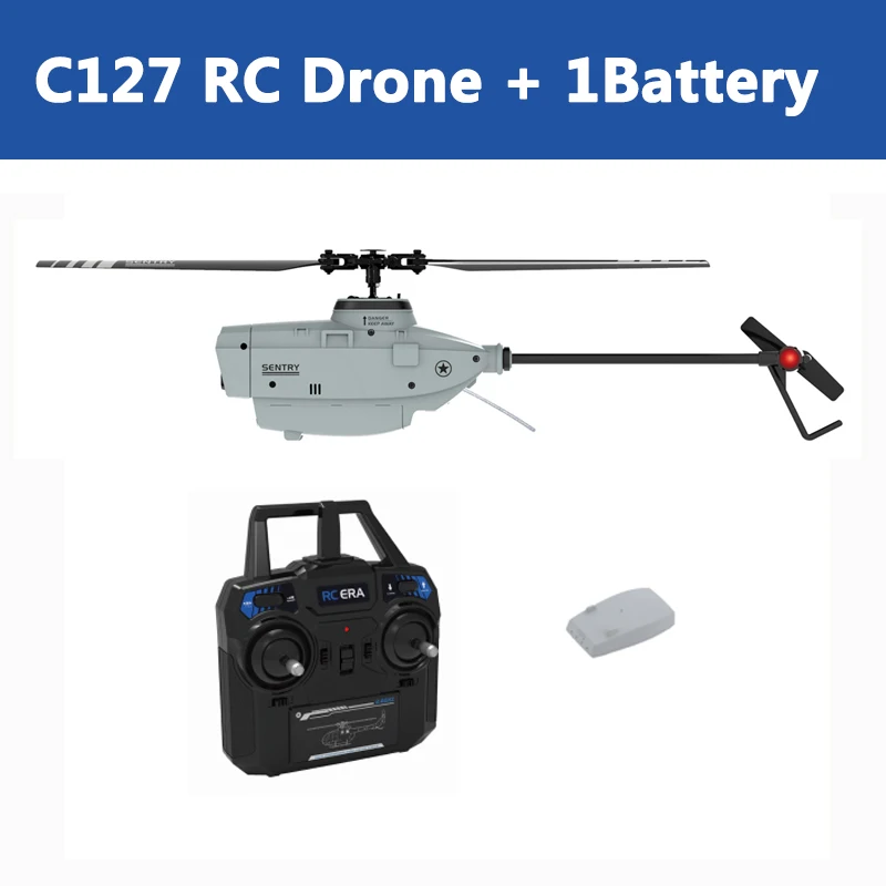 rc helicopter with camera C127 2.4GHz RC Drone 720P Camera 6-Axis Wifi Sentry Helicopter Wide Angle Camera Single Paddle Without Ailerons Spy Drone RC Toy rc helicopter price RC Helicopters