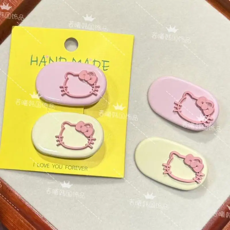

Hello Kitty Sanrio Kawaii Anime Cute Hairpin Cartoon Creative New Star Hair Accessorie Broken Hair Clip Duckbill Clip Girl Toys