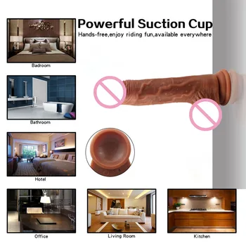 Heating Realistic Thrusting Dildo Vibrator For Woman Soft huge Big Dick Penis G Spot Vagina anus Masturbator Sex Toy For Adult 6