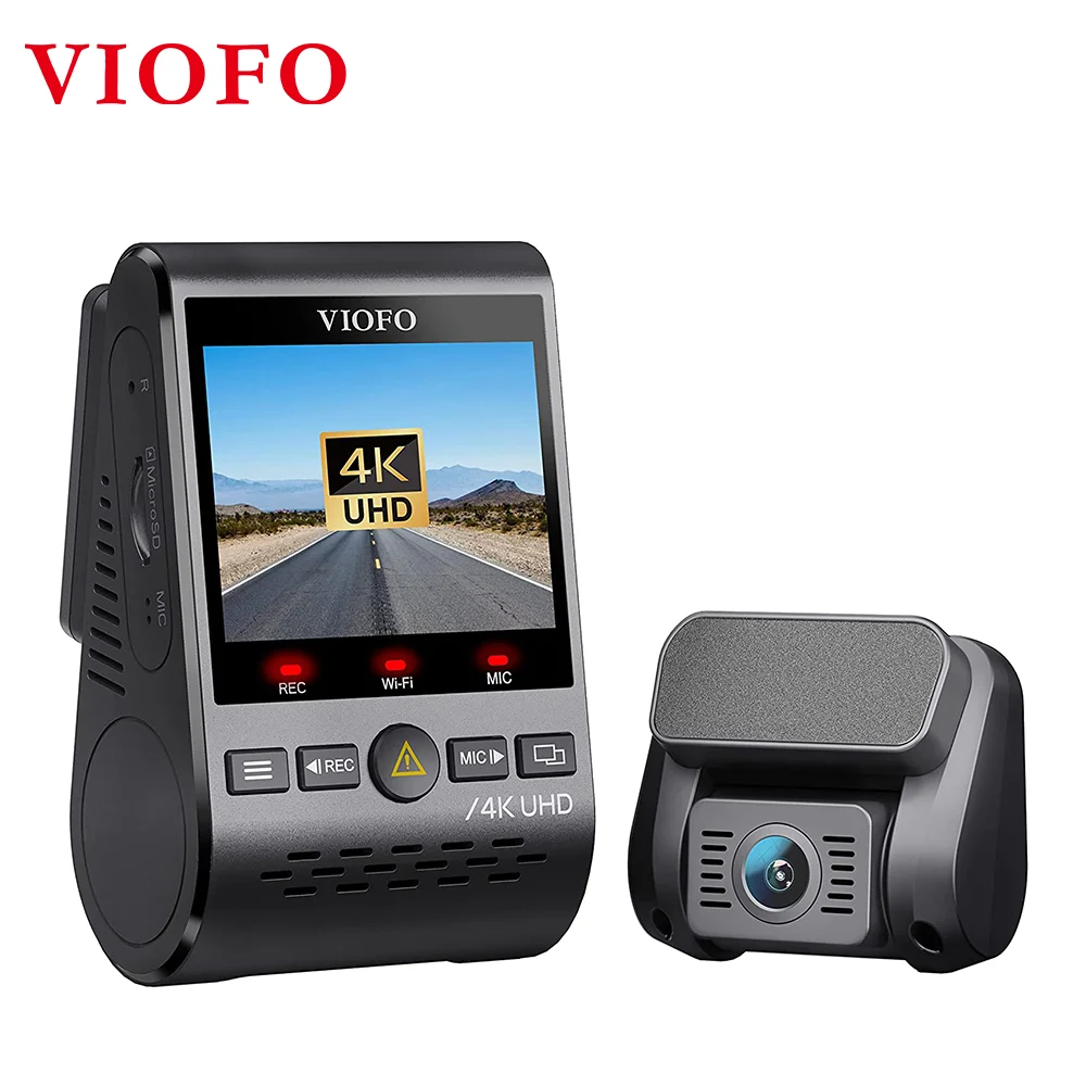 Dash Cam VIOFO A129 Pro Duo 4K + 1080P Front and Rear With 5GHz WiFi GPS Ultra HD Dual Car Camera Buffered Parking Mode