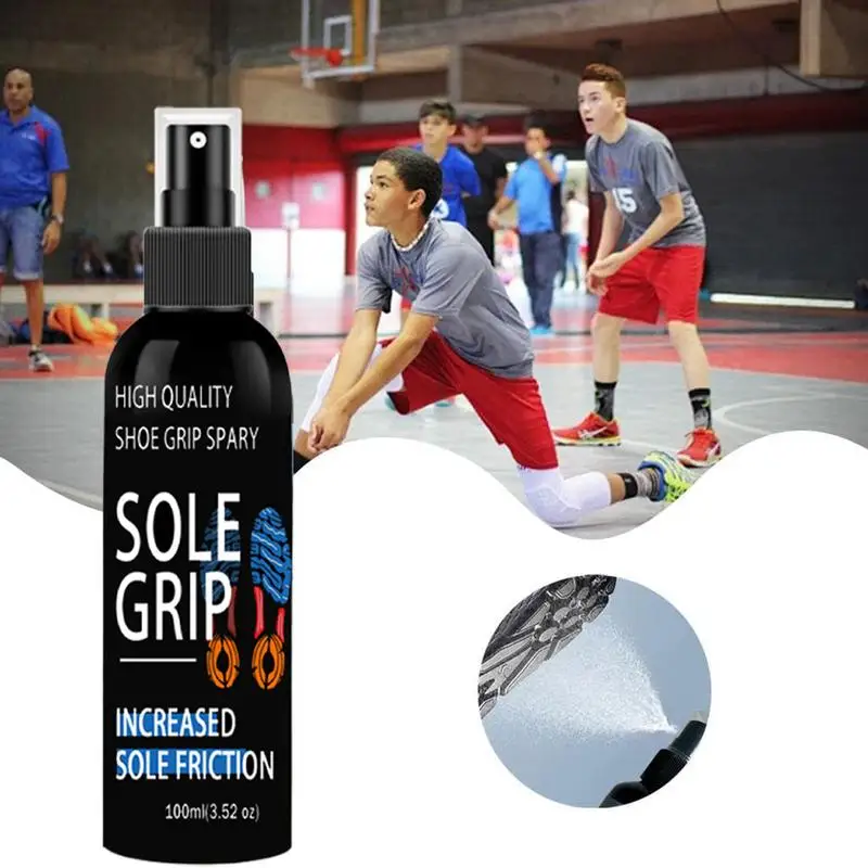 Sports Shoe Grip Spray 100ml Basketball Shoe Bottom Sole Spray Shoe Traction Enhancer Basketball Court Shoe Grip For Sneaker 3