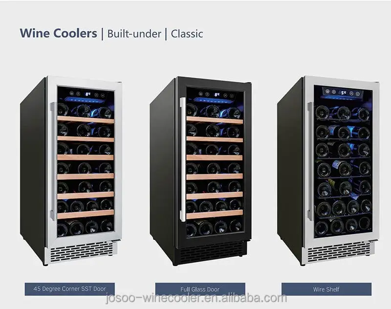 15 Inch Undercounter Wine Refrigerator Built In Wine Cooler Beverage Display Fridge