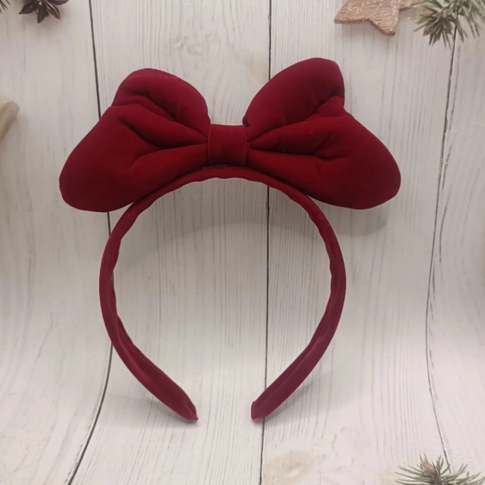 1PC rotes Stirnband mit großer roter Schleife, Schneewittchen Cosplay süßes Haarschmuck, Stirnband für Weihnachten, festliches Haar für Frauen – Detail 9