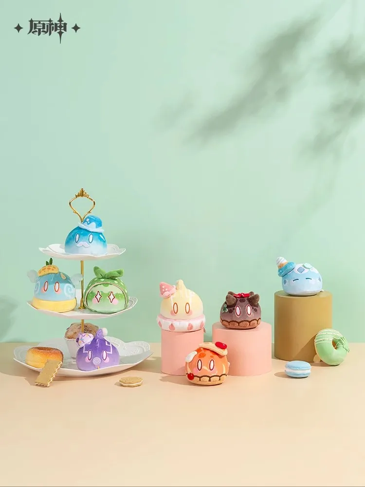 Game Genshin Impact Official Slime Series Dessert Party Squishy Game Peripherals Christmas Gifts Dolls