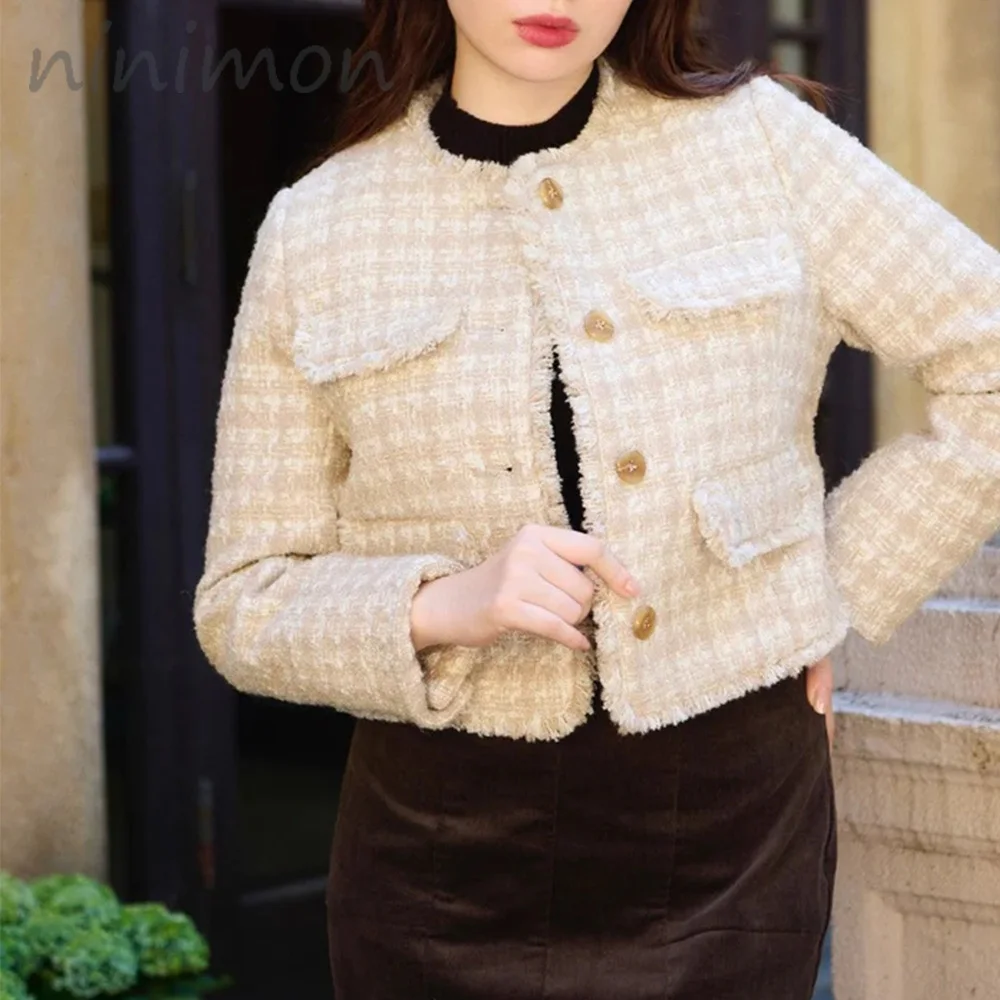 Wool blend fancy tweed jacket Clearance