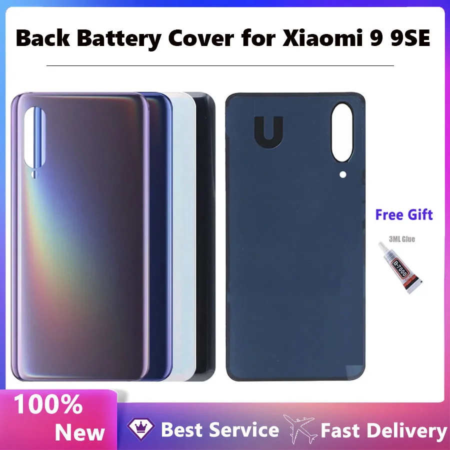 

Новая задняя крышка батарейного отсека для Xiaomi mi 9, задняя крышка корпуса, стеклянная панель Mi9, запасные части для xiaomi mi9 SE, Крышка батарейного отсека