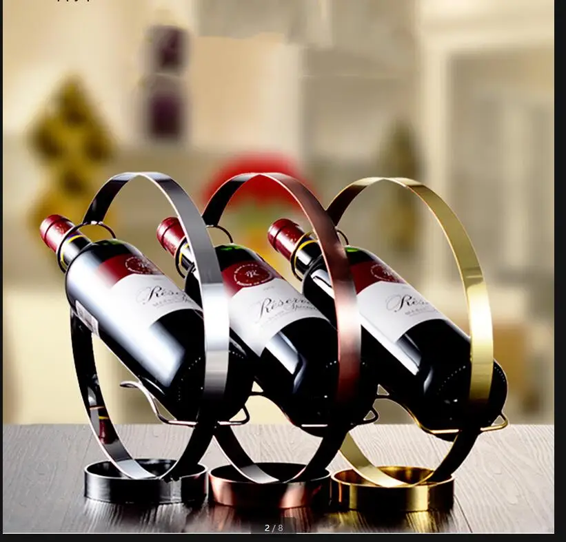 Description Picture 2 of itemWrought Iron Wine Rack Decorative Stand Storage Rack Wine Bottle Rack Tumbler Holders Metal Cup Holder Desktop Organizer Shelf