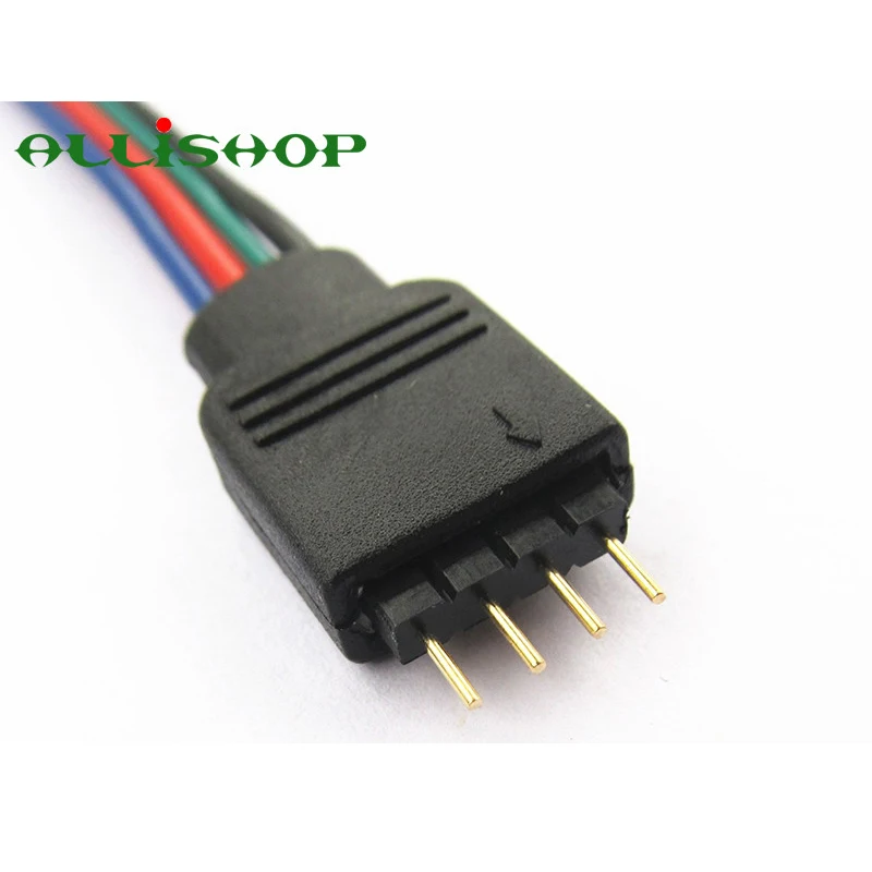 1Pcs 15cm 5050 RGB 4 pin LED Strip Light connectors Strip to Power Adaptor 4 Conductor 10mm Wide connector led strip connectors,led connectors