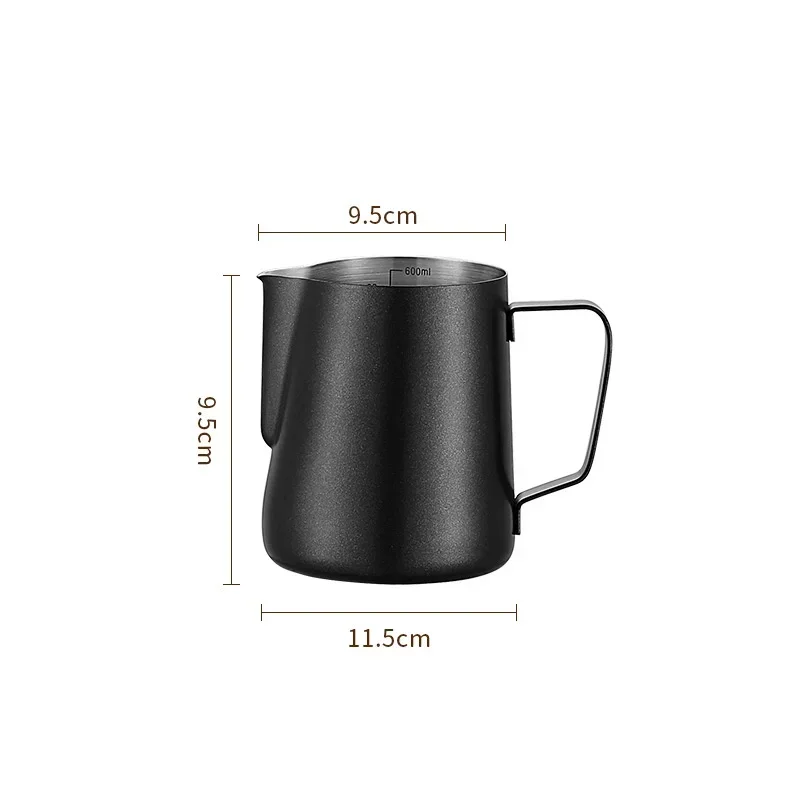 Pichet à Mousse De Lait 355 Ml En Acier Inoxydable 304 - Échelle Gravée, Bec Verseur Précis - Avec Stylo Latte Art - Pour Barista