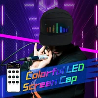 Unisex Baseball Cap USB Rechargeable Bluetooth APP Programmable LED Scrolling Message Display Board Hip Hop Street Snapback Hat 2