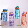 600ml Dinosaur Water Bottle For Kids Water Sippy Cup With Silicone Straw Leakproof Plastic Water Bottles Summer Kids Water Cup 4