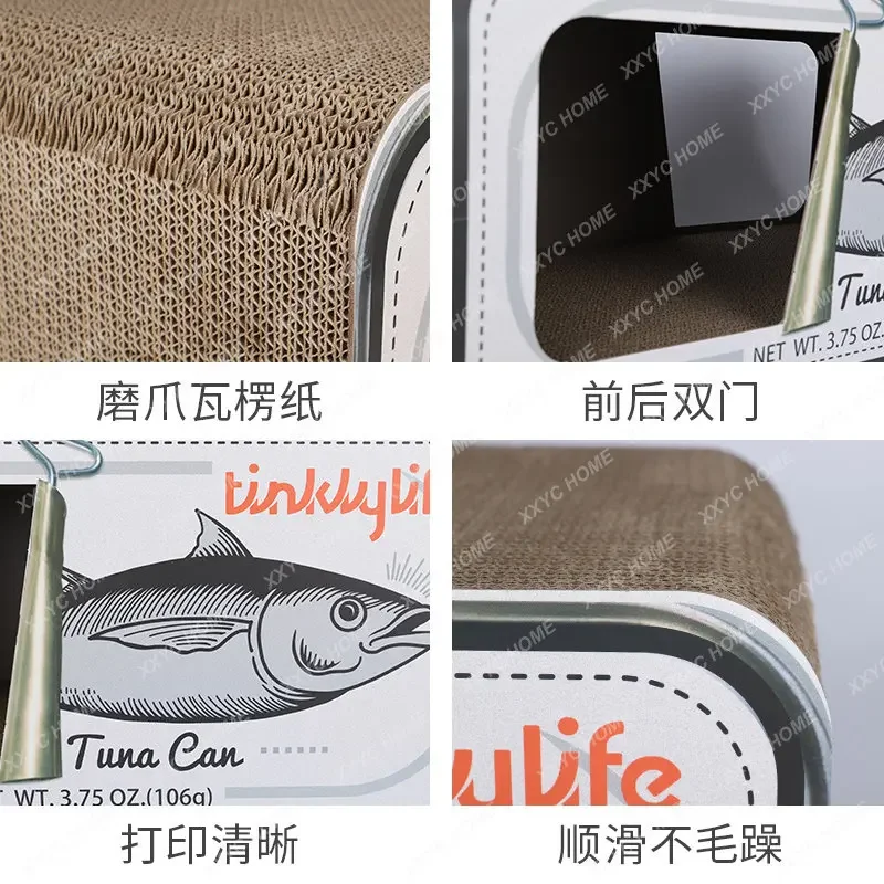 Canned Fish Cat Scratch Board Scratching Scratching Board No Dandruff Toy Cat Nest Scratch Integrated
