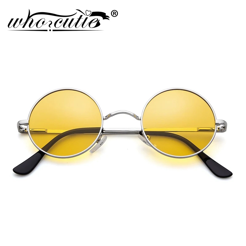 Round Sunglasses Men Polarized UV400 High Quality Brand Design Vintage Retro Circle Frame Sun Glasses Women Yellow Lens 801B 3