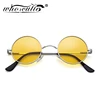 Round Sunglasses Men Polarized UV400 High Quality Brand Design Vintage Retro Circle Frame Sun Glasses Women Yellow Lens 801B 3