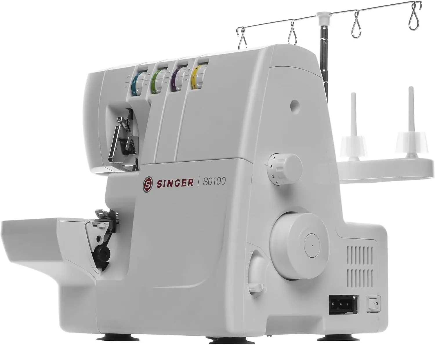 S0100 White Overlock Serger with 2/3/4 Thread Capacity and 1300 SPM