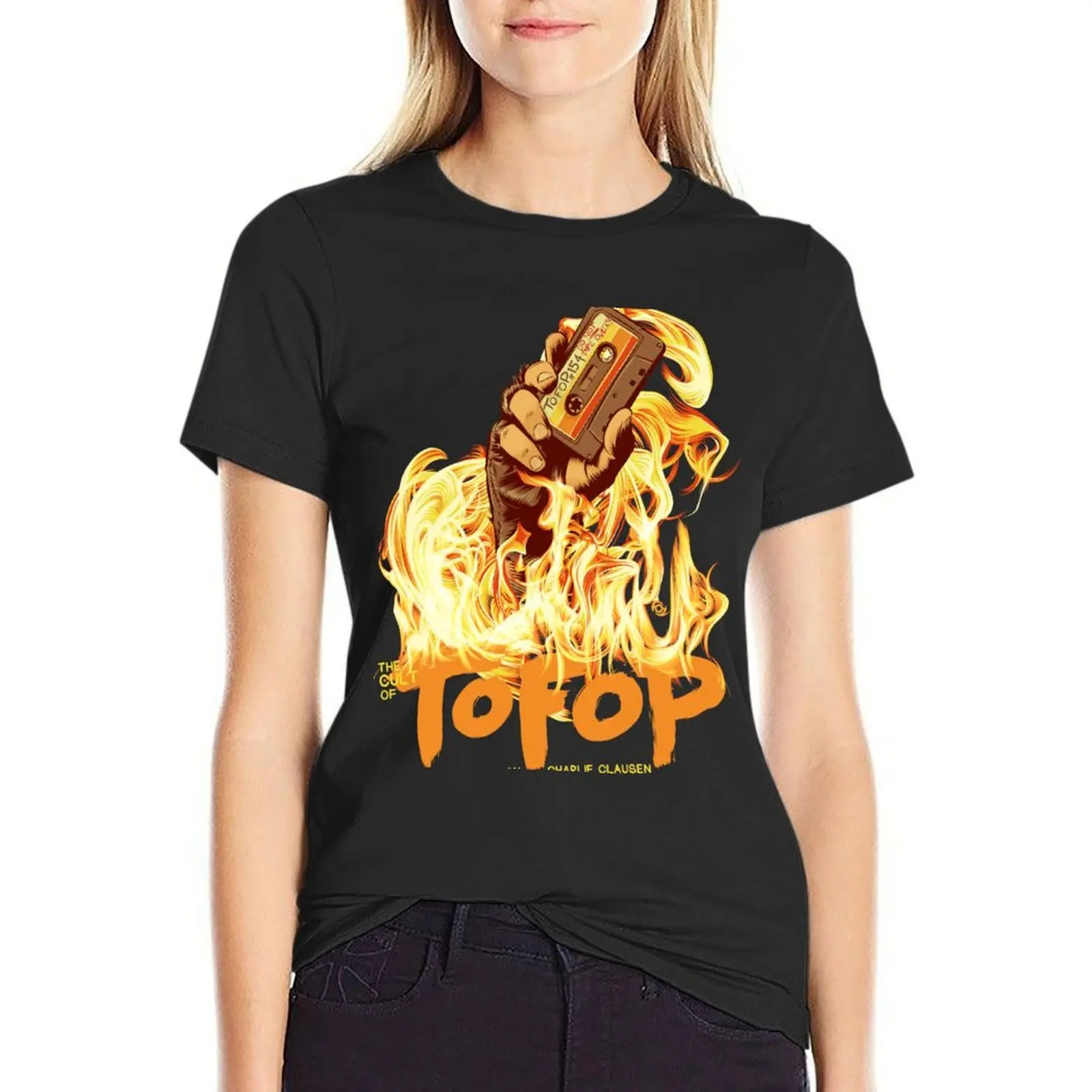 

TOFOP - The Cult of TOFOP T-Shirt animal print shirt for girls summer tops graphics cute tops workout shirts for Women loose fit