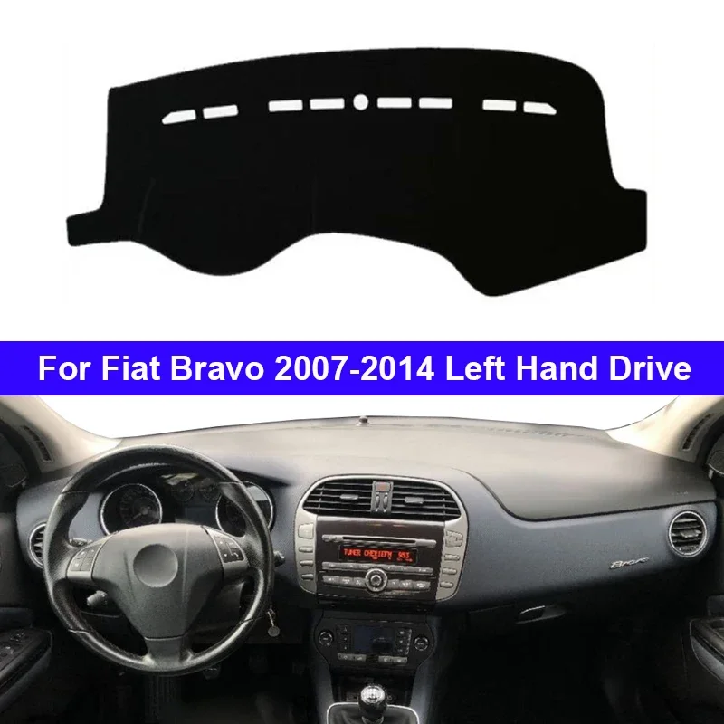 Cubierta para salpicadero de coche, capa para Fiat Bravo 2007, 2008, 2009, 2010, 2011, 2012, 2013, 2014, LHD