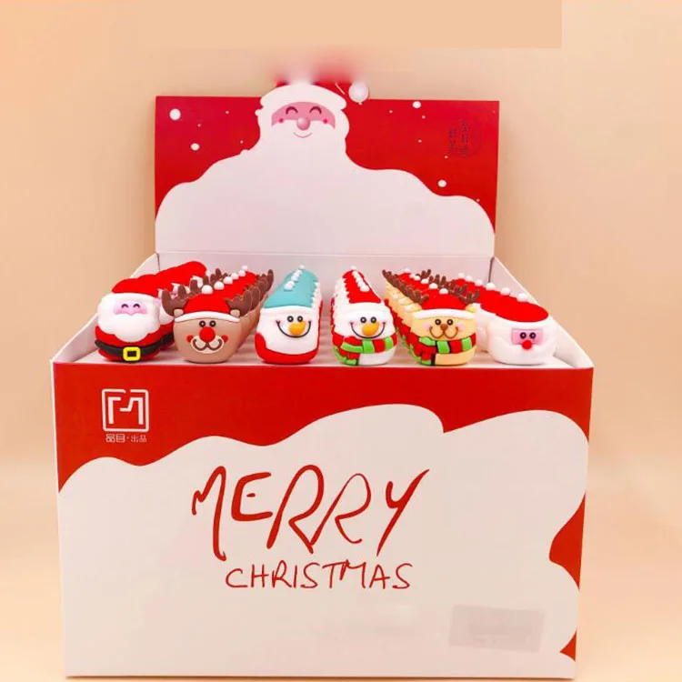 

24 pcs/lot Kawaii Christmas Santa Claus Gel Pen Cute 0.5mm Black Ink Neutral Pens Stationery Gift Office School Supplies