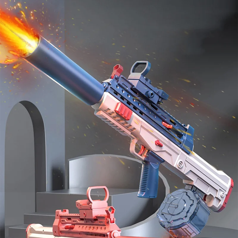 

New QBZ 95 All Electric Water Gun Storage Simulation Flame Glowing Toy for Children Summer Beach Outdoor Fighting Children Gift