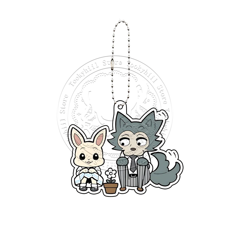 BEASTARS Acryl-Schlüsselanhänger Anime-Charaktere Rouis Legoshi Hal Taschenanhänger Studenten-Schlüsselring Deko-Accessoires Kawaii Paar-Set Geschenk – Detail 11