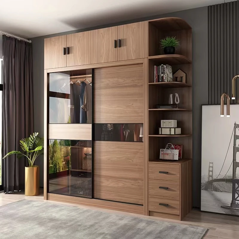 

Wooden Industrial Closet Hanging Shelf Ventilation Indoor European Clothes Rack Creative Szafa Na Ubrania Living Room Furniture