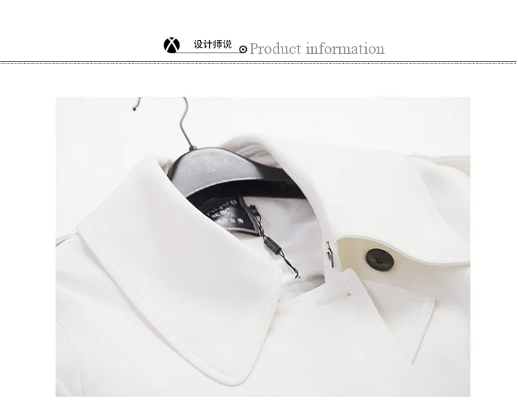 Long White Trench Coat Women's 2024 New Spring Autumn Fashion Double-breasted Slim Long Sleeve Windbreaker Female Outerwear