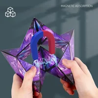 Variety Geometric Changeable Magnetic Magic Cube Anti Stress 3D Hand Flip Puzzle Cube Kids Stress Reliever Fidget Toy 3