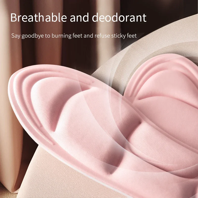 Memory Foam 5D Sport Insoles for Shoes Women Men Deodorant Breathable Cushion Running Insoles For Feet Care Orthopedic