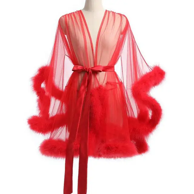 104422-5c9d15.jpg Femme pure Shapewear Robes mode à manches longues en peluche épissé mince Lingerie femmes à lacets érotique Midi longues Robes Sexy