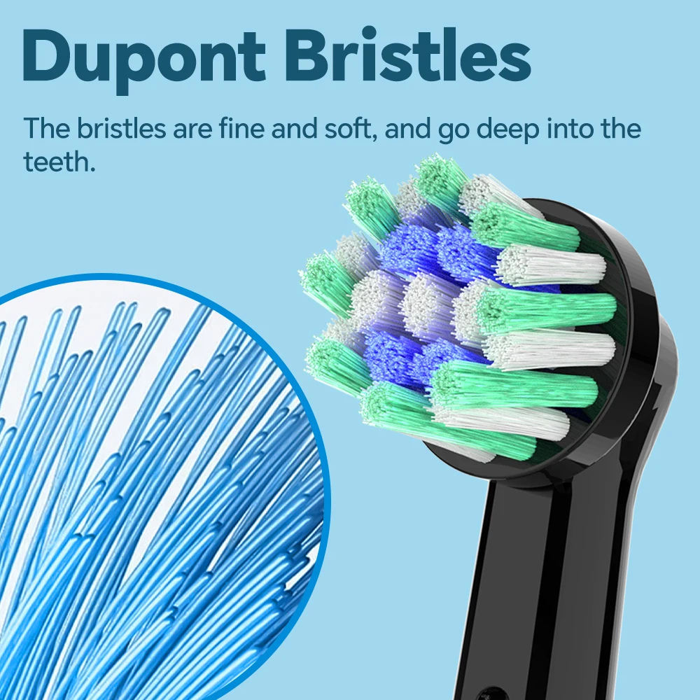 Compatible with Oral B Electric Toothbrush Replacement Brush Heads, Professional Cross Action Toothbrush Head Refills for OralB