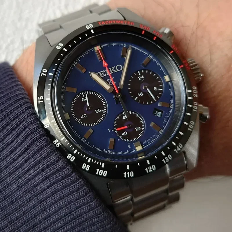 

Часы кварцевые Seiko со стальным ремешком и хронографом, 2024
