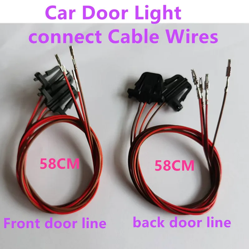 Car Door Light Cable Front Back Volkswagen VW series Passat Touareg Jetta Tiguan Golf Connector Harness Plug Accessory car door light cable