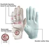 2 Pcs Cabretta Leather Golf Gloves Women with Bling Ball Marker Extra Grip Left Right Hand Pink Fit Ladies Girls Golfer 3