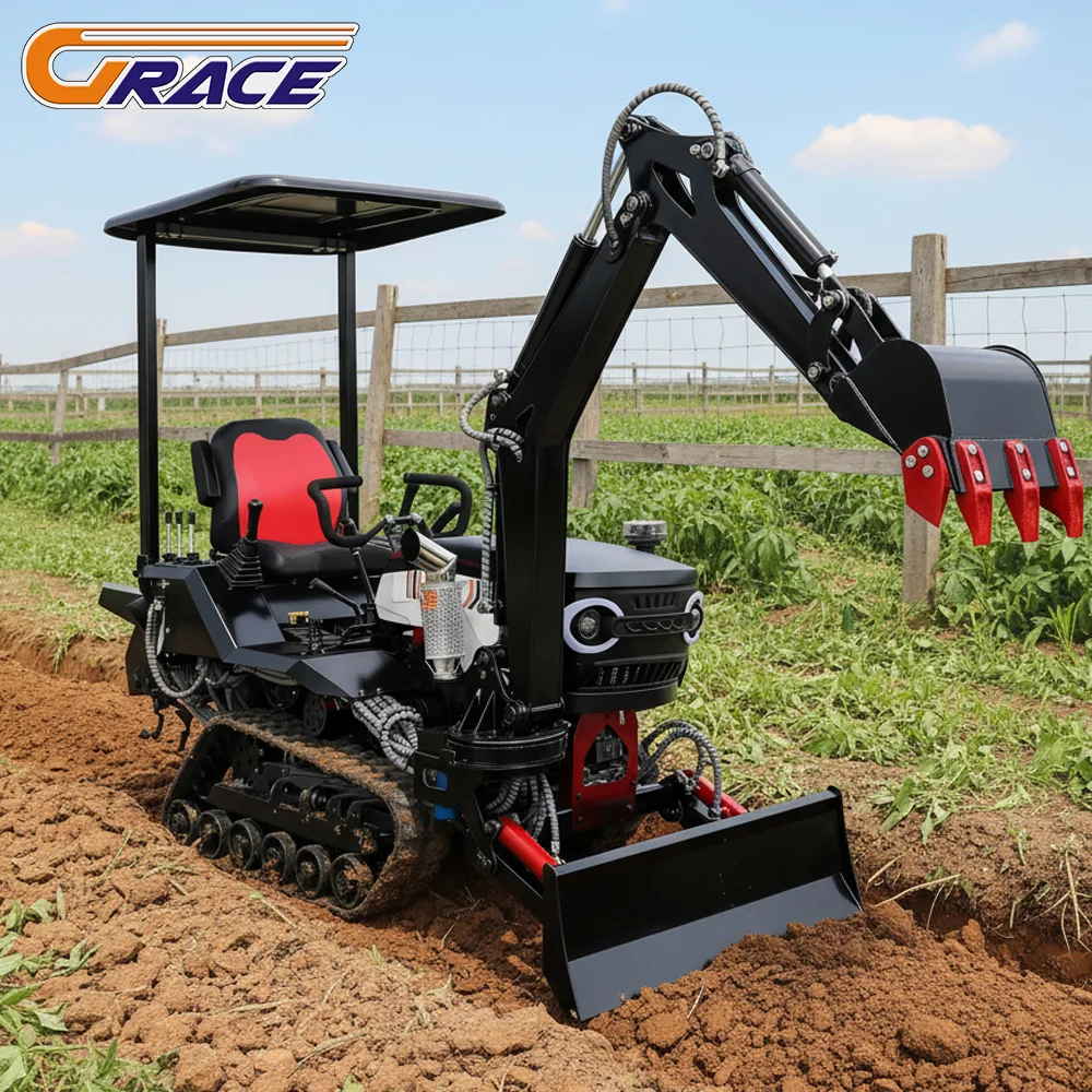 Tracteur sur chenilles agricole personnalisé 35HP 4WD, Mini tracteur pour la culture de serre végétale, épandeur d'engrais à vendre