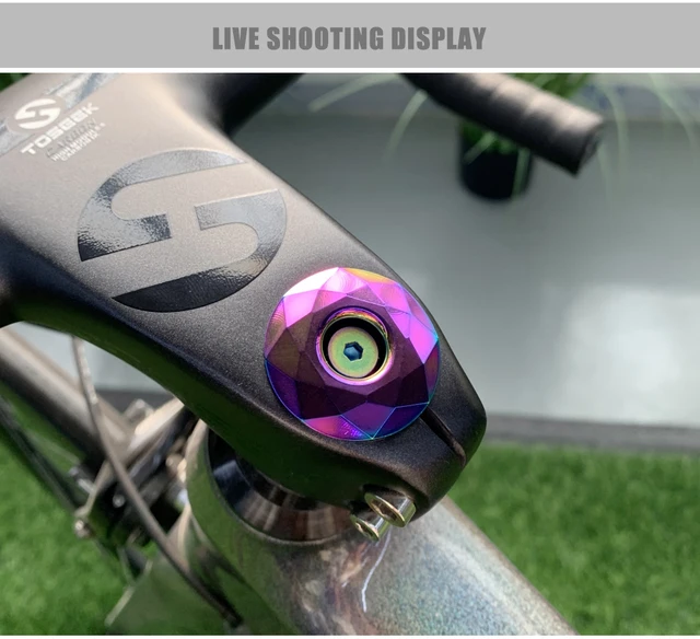 Toseek Handlebar Cap TOSEEK MTB Bike Stem Headset Top Cap