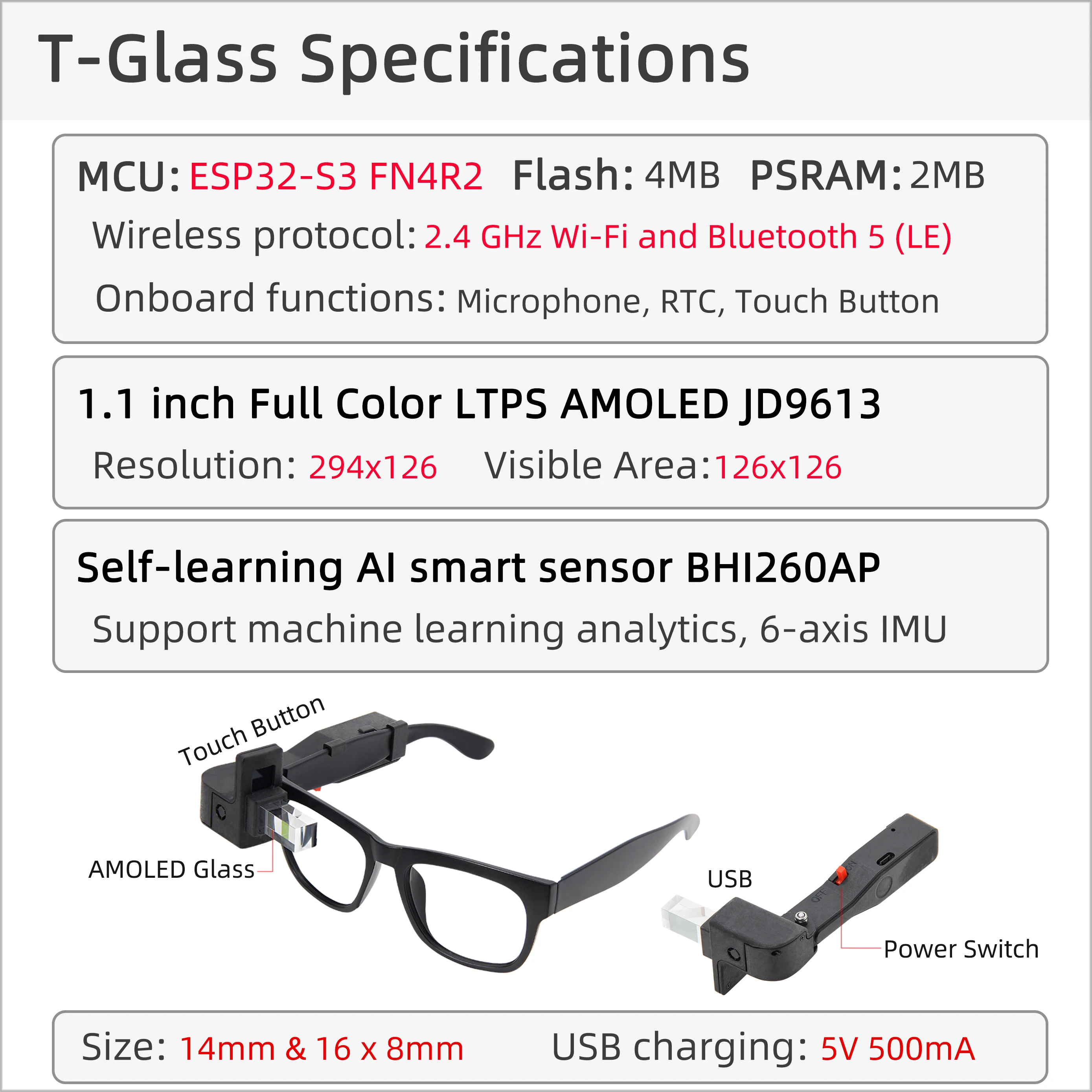 Lilygo® t-display-s3 amoled plus esp32-s3-r8 dual-core iot development