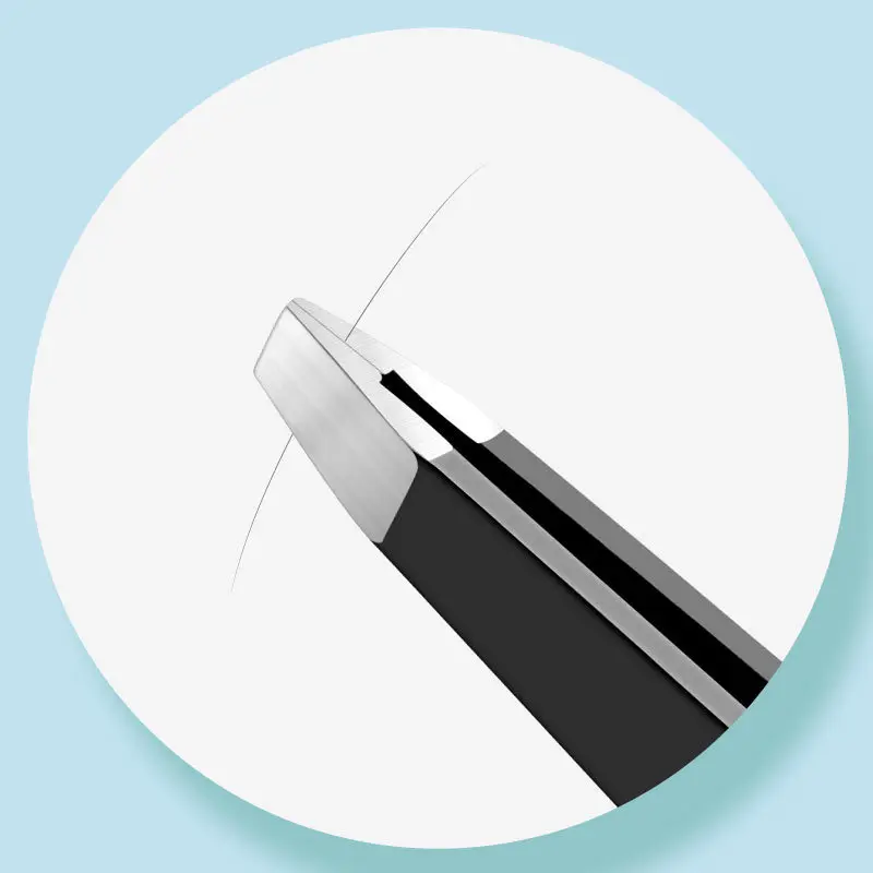 Stainless Steel Eyebrow Tweezers Flat Hairs Puller Beauty Makeup Tool Tweezer Tool