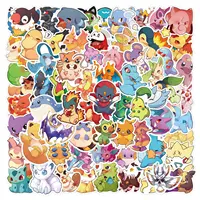 102Pcs Pokemon Stickers Kawaii Pikachu Skateboard Bicycle Guitar Laptop Kids Waterproof Stiker Anime Stickers Graffiti Character 1