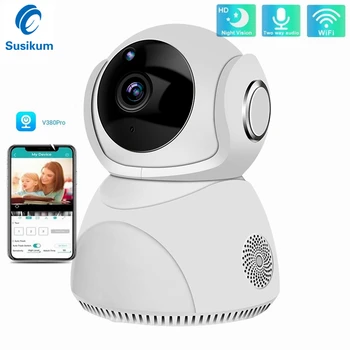 V380 Pro Camera 3MP Wireless CCTV Video Surveillance Camera IP WiFi Network PTZ Smart Home Security CCTV With RJ45 Port