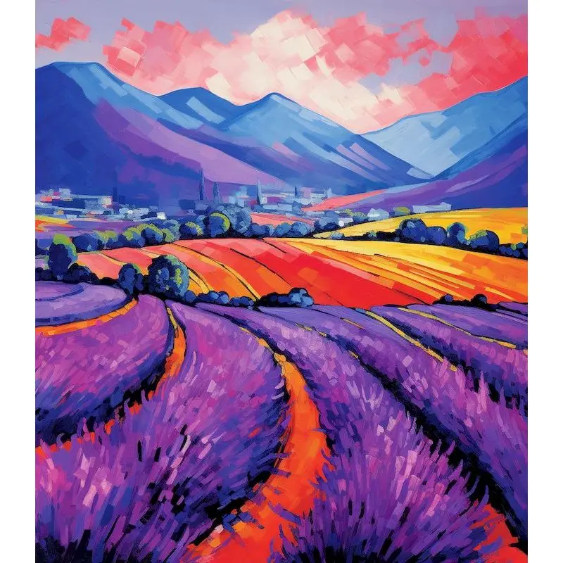 

SDOYUNO 5D DIY Diamond Painting Field Landscape Full Drill Round Mosaic Countryside Decorative Paintings New Arrivals