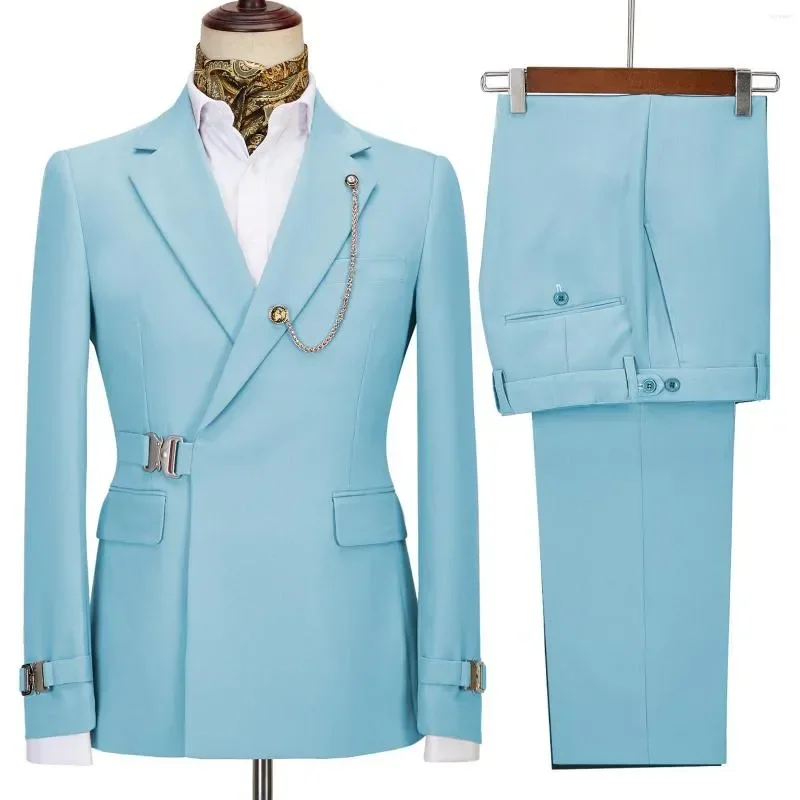 Mens Suit 2PCS Blazer Pants for Men Italian Designer Party Wedding Slim Fit