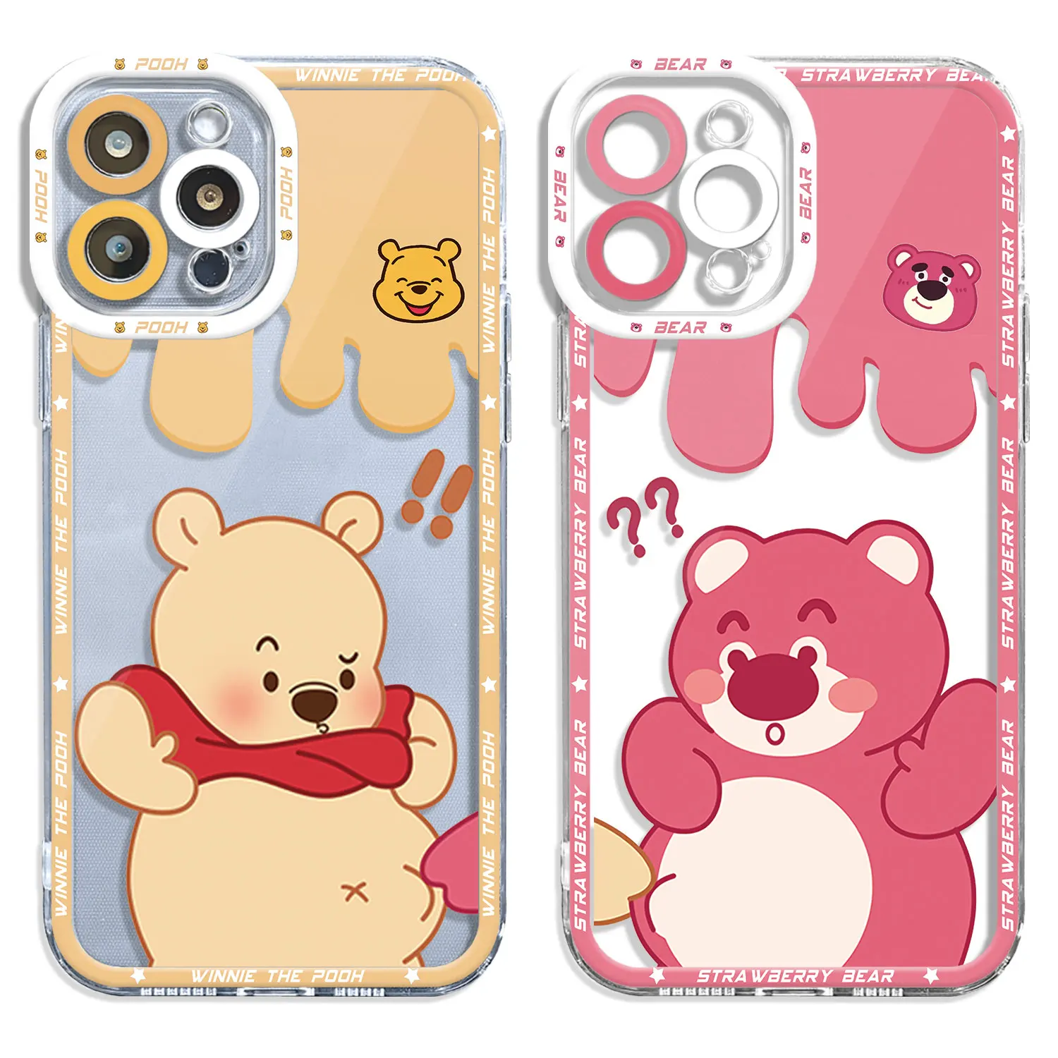 Custodia Morbida Trasparente Per Samsung Galaxy S20 Plus Note 10 Plus S10 S22 Plus S21 S20Fe S23 Ultra Disney Winnie The Pooh Cover