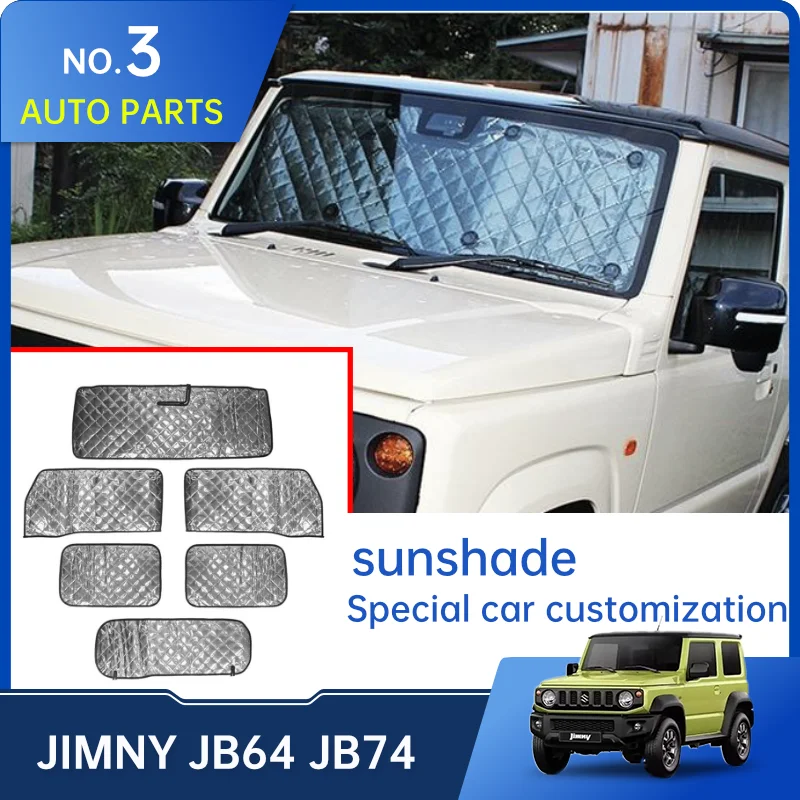 Windshield Sunshade Kit For Suzuki Jimny JB64 Sierra JB74W 2019 2022 6